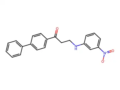 1-(1,1'-Biphenyl)-4-YL-3-(3-nitroanilino)-1-propanone structure