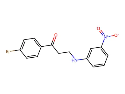 1-(4-Bromophenyl)-3-(3-nitroanilino)-1-propanone structure