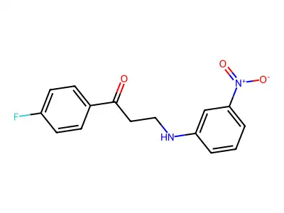 1-(4-Fluorophenyl)-3-(3-nitroanilino)-1-propanone structure