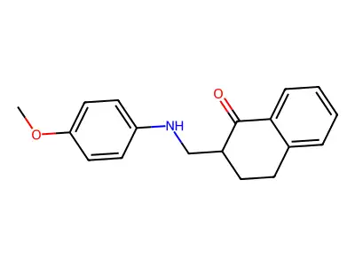 2-[(4-methoxyanilino)methyl]-3,4-dihydro-1(2H)-naphthalenone structure