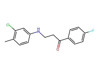 3-(3-Chloro-4-methylanilino)-1-(4-fluorophenyl)-1-propanone structure