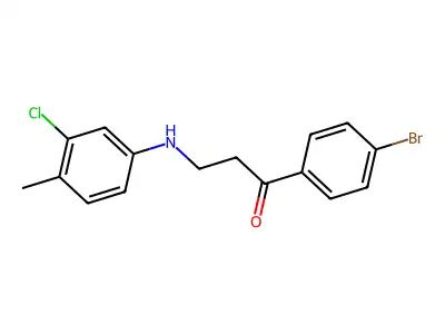1-(4-Bromophenyl)-3-(3-chloro-4-methylanilino)-1-propanone structure