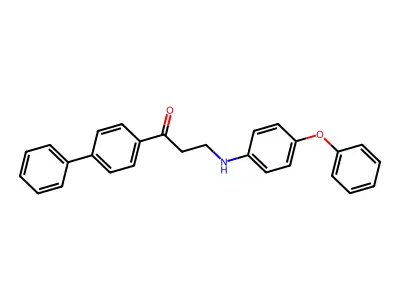 1-(1,1'-Biphenyl)-4-YL-3-(4-phenoxyanilino)-1-propanone structure