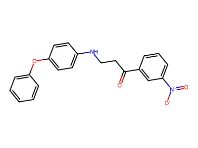 1-(3-Nitrophenyl)-3-(4-phenoxyanilino)-1-propanone structure
