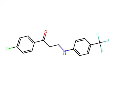1-(4-Chlorophenyl)-3-(4-(trifluoromethyl)anilino)-1-propanone structure