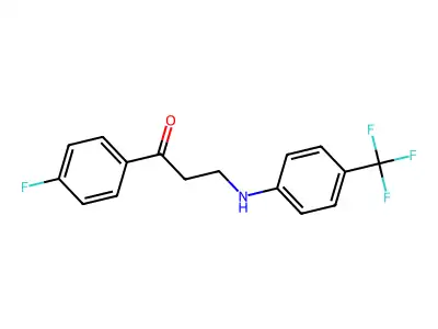 1-(4-Fluorophenyl)-3-(4-(trifluoromethyl)anilino)-1-propanone structure