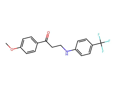 1-(4-Methoxyphenyl)-3-(4-(trifluoromethyl)anilino)-1-propanone structure