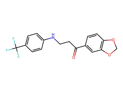 1-(1,3-Benzodioxol-5-YL)-3-(4-(trifluoromethyl)anilino)-1-propanone structure