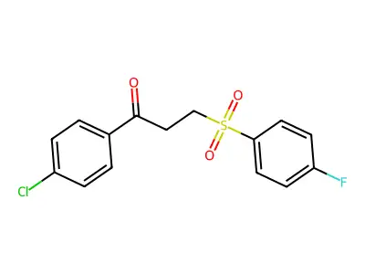1-(4-Chlorophenyl)-3-[(4-fluorophenyl)sulfonyl]-1-propanone structure