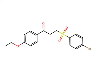 3-((4-Bromophenyl)sulfonyl)-1-(4-ethoxyphenyl)-1-propanone structure
