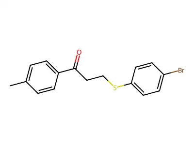 3-((4-Bromophenyl)thio)-1-(4-methylphenyl)-1-propanone structure