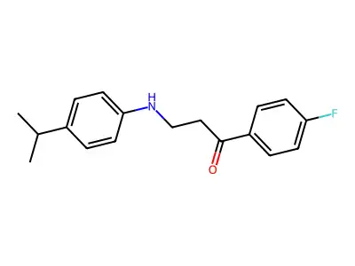 1-(4-Fluorophenyl)-3-(4-isopropylanilino)-1-propanone structure