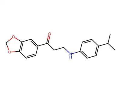 1-(1,3-Benzodioxol-5-YL)-3-(4-isopropylanilino)-1-propanone structure