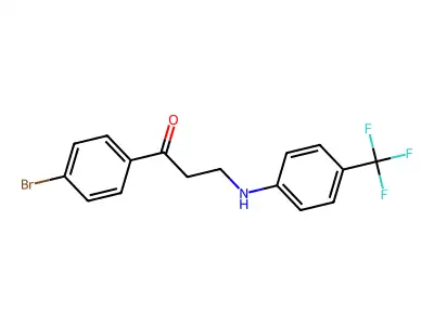 1-(4-Bromophenyl)-3-(4-(trifluoromethyl)anilino)-1-propanone structure