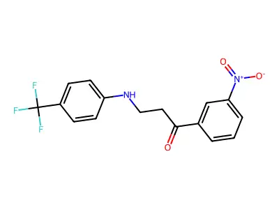 1-(3-Nitrophenyl)-3-(4-(trifluoromethyl)anilino)-1-propanone structure