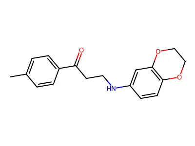 3-(2,3-Dihydro-1,4-benzodioxin-6-ylamino)-1-(4-methylphenyl)-1-propanone structure