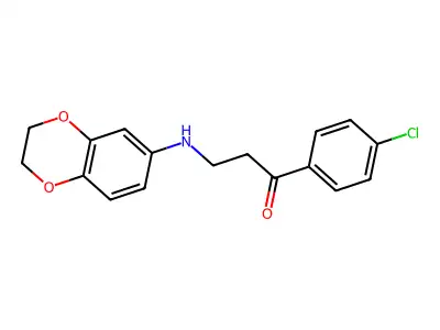 1-(4-Chlorophenyl)-3-(2,3-dihydro-1,4-benzodioxin-6-ylamino)-1-propanone structure