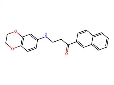 3-(2,3-Dihydro-1,4-benzodioxin-6-ylamino)-1-(2-naphthyl)-1-propanone structure