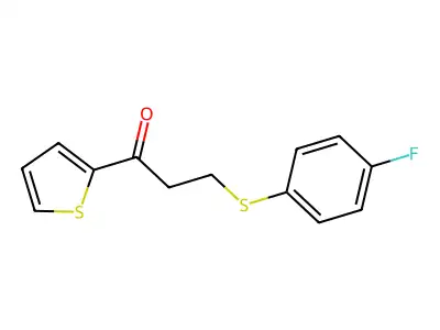 3-[(4-Fluorophenyl)sulfanyl]-1-(2-thienyl)-1-propanone structure