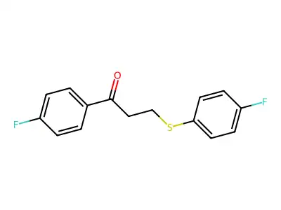 1-(4-Fluorophenyl)-3-((4-fluorophenyl)thio)-1-propanone structure