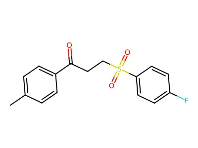 3-((4-Fluorophenyl)sulfonyl)-1-(4-methylphenyl)-1-propanone structure