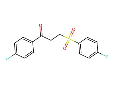 1-(4-Fluorophenyl)-3-((4-fluorophenyl)sulfonyl)-1-propanone structure
