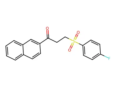 3-((4-Fluorophenyl)sulfonyl)-1-(2-naphthyl)-1-propanone structure