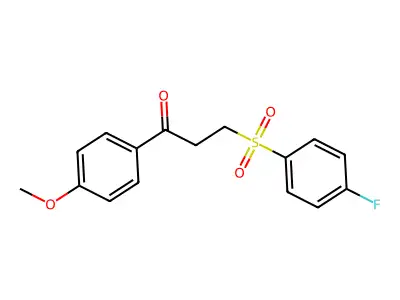 3-((4-Fluorophenyl)sulfonyl)-1-(4-methoxyphenyl)-1-propanone structure