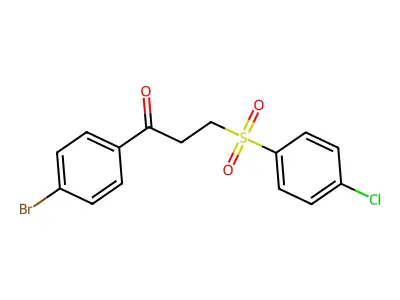 1-(4-Bromophenyl)-3-((4-chlorophenyl)sulfonyl)-1-propanone structure