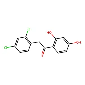 2-(2,4-Dichlorophenyl)-1-(2,4-dihydroxyphenyl)ethanone structure