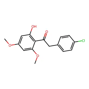 2-(4-Chlorophenyl)-1-(2-hydroxy-4,6-dimethoxyphenyl)ethanone structure