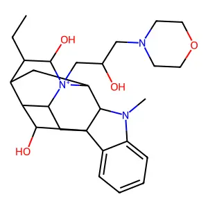 Ajmalanium, 17,21-dihydroxy-4-(2-hydroxy-3-morpholinopropyl)-, (17R,21-alpha)- structure