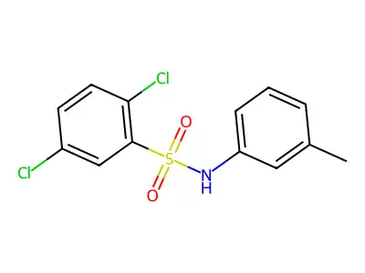 2,5-dichloro-N-(3-methylphenyl)benzenesulfonamide structure