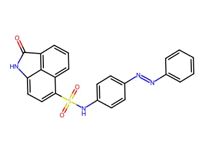 (Z)-2-oxo-N-(4-(phenyldiazenyl)phenyl)-1,2-dihydrobenzo[cd]indole-6-sulfonamide structure