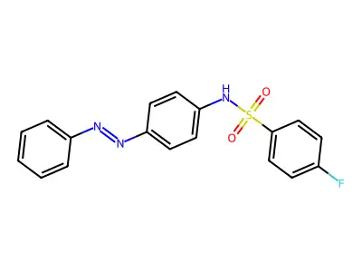 4-fluoro-N-(4-phenyldiazenylphenyl)benzenesulfonamide structure