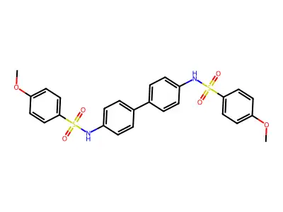4'a,4'b-bis(p-methoxyphenylsulfonyl)benzidine structure