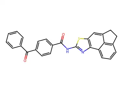 4-benzoyl-N-(4,5-dihydroacenaphtho[5,4-d]thiazol-8-yl)benzamide structure