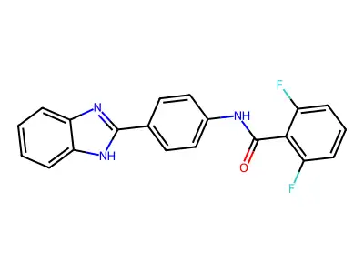 N-(4-(1H-benzo[d]imidazol-2-yl)phenyl)-2,6-difluorobenzamide structure