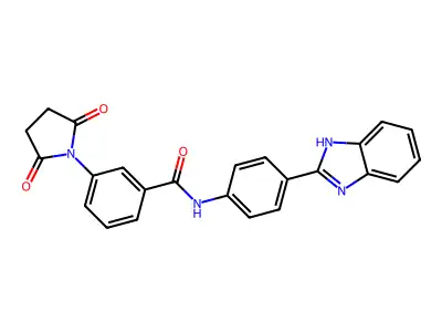 N-[4-(1H-benzimidazol-2-yl)phenyl]-3-(2,5-dioxo-1-pyrrolidinyl)benzamide structure