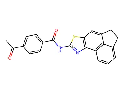 4-acetyl-N-(4,5-dihydroacenaphtho[5,4-d]thiazol-8-yl)benzamide structure