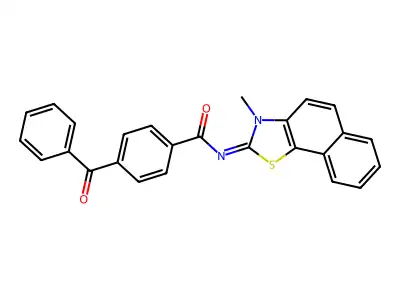 (Z)-4-benzoyl-N-(3-methylnaphtho[2,1-d]thiazol-2(3H)-ylidene)benzamide structure