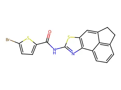 5-bromo-N-(4,5-dihydroacenaphtho[5,4-d]thiazol-8-yl)thiophene-2-carboxamide structure