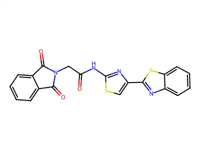 N-(4-(benzo[d]thiazol-2-yl)thiazol-2-yl)-2-(1,3-dioxoisoindolin-2-yl)acetamide structure