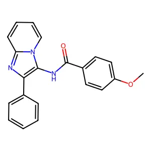 4-methoxy-N-(2-phenylimidazo[1,2-a]pyridin-3-yl)benzamide structure