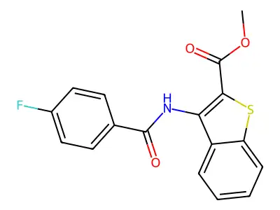 Methyl 3-(4-fluorobenzamido)benzo[b]thiophene-2-carboxylate structure