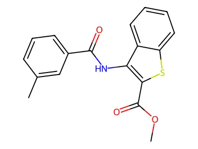 Methyl 3-(3-methylbenzamido)benzo[b]thiophene-2-carboxylate structure
