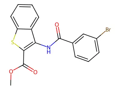Methyl 3-(3-bromobenzamido)benzo[b]thiophene-2-carboxylate structure