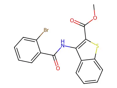 Methyl 3-(2-bromobenzamido)benzo[b]thiophene-2-carboxylate structure