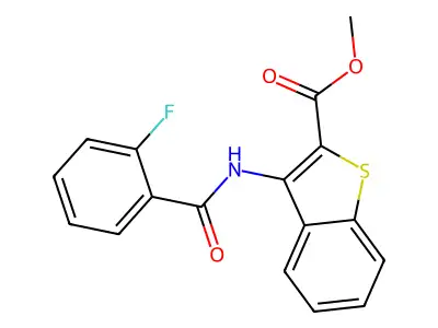 Methyl 3-(2-fluorobenzamido)benzo[b]thiophene-2-carboxylate structure