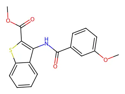 Methyl 3-(3-methoxybenzamido)benzo[b]thiophene-2-carboxylate structure